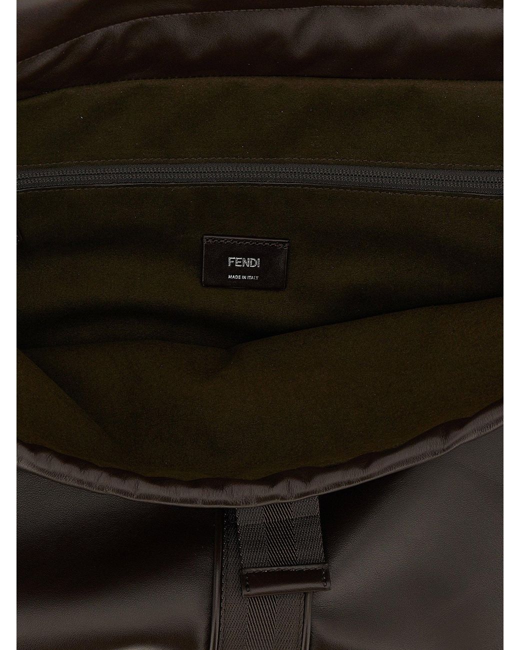 Fendi Black Flux Maxi Shoulder Bag