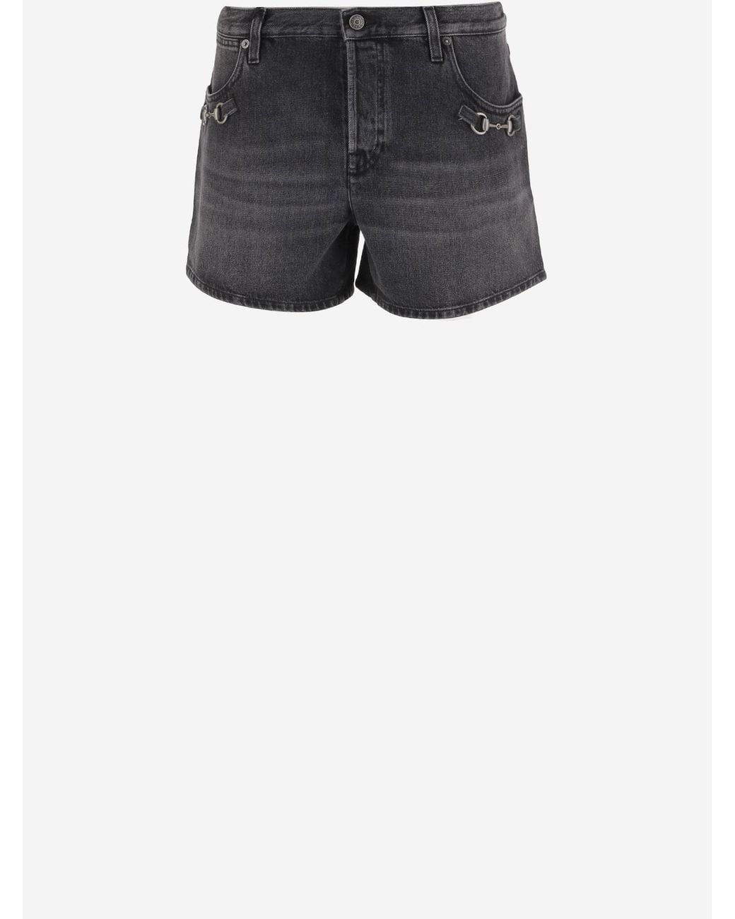 Gucci Black Jeans Short Cotton Denim