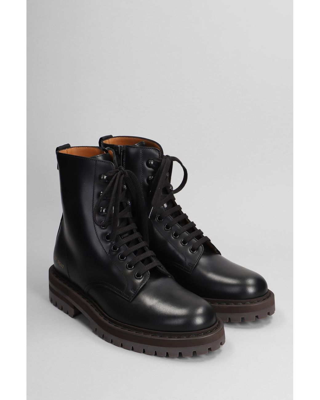 Common projects leather combat boots sales
