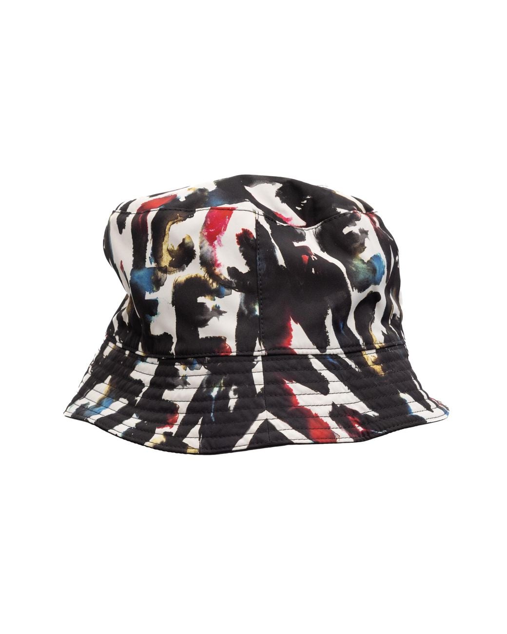 McQueen Black Polyamide Reversible Bucket Hat