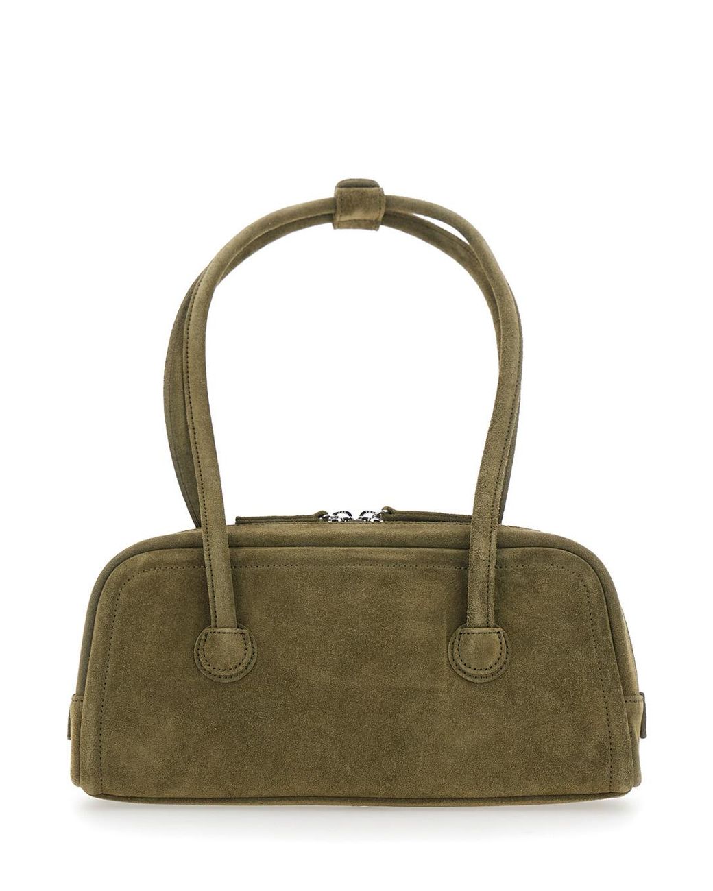 MARGE SHERWOOD Green Shoulder Bag Soft Boston Ew Leather Cow