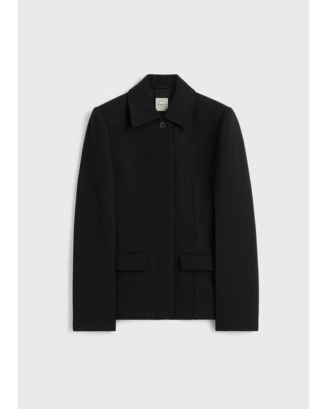 Totême Black Toteme Wool-Blend Jacket