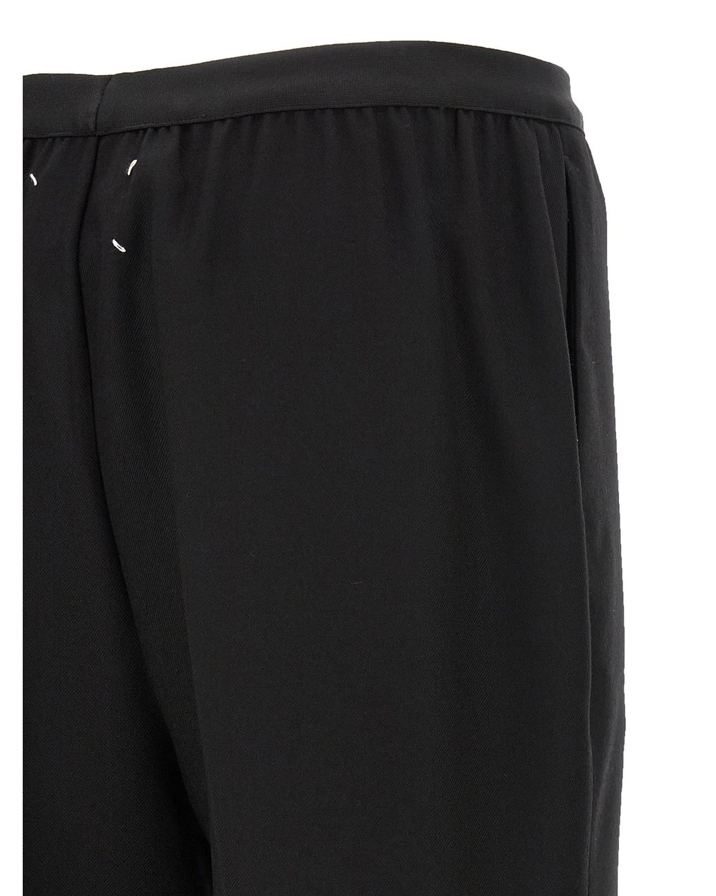 Maison Margiela Black Virgin Wool Casual Pants