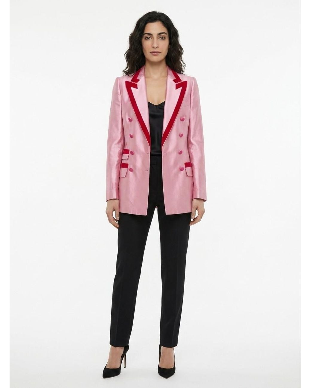 Dolce & Gabbana Pink Cotton Blazer Clothing