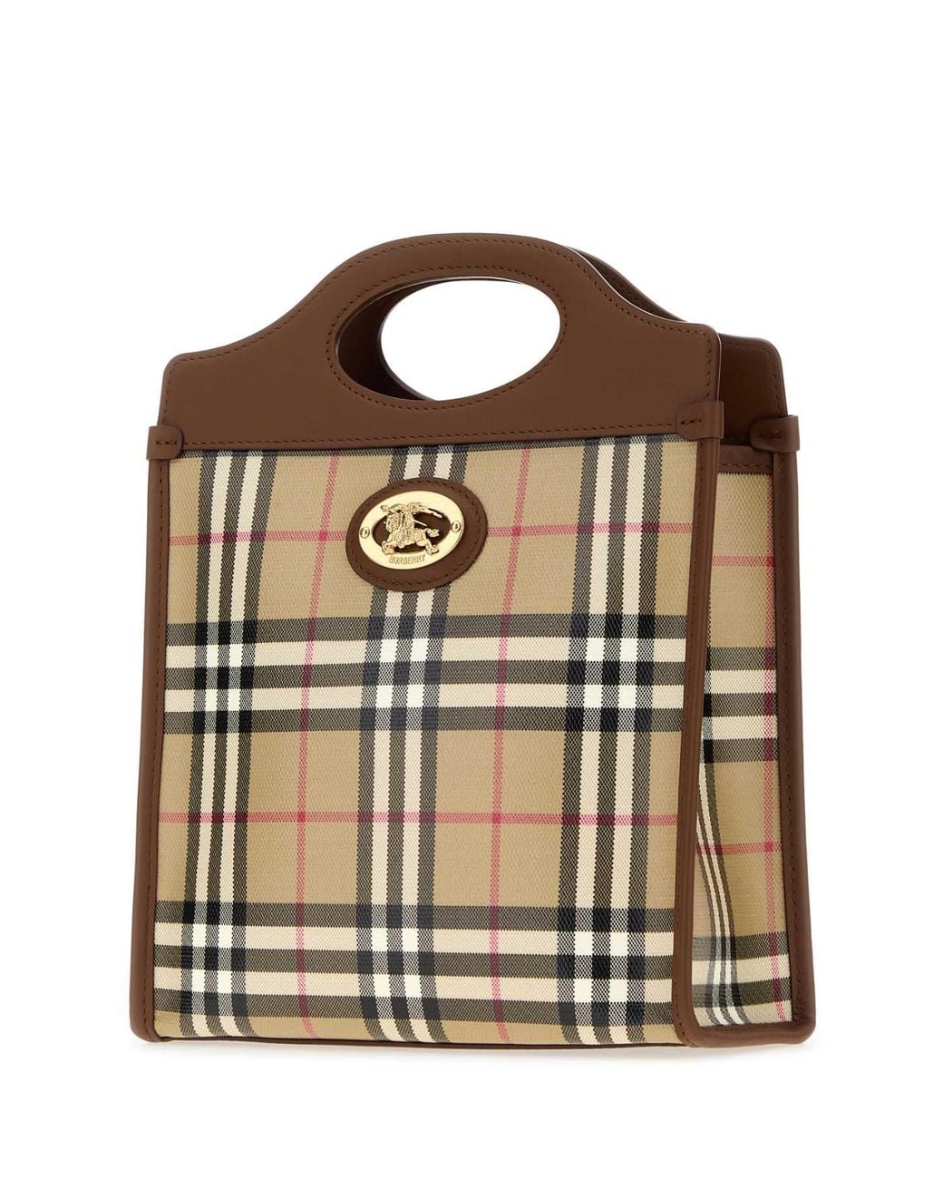 Burberry Multicolor Burberry Check Canvas Top Handle Bag