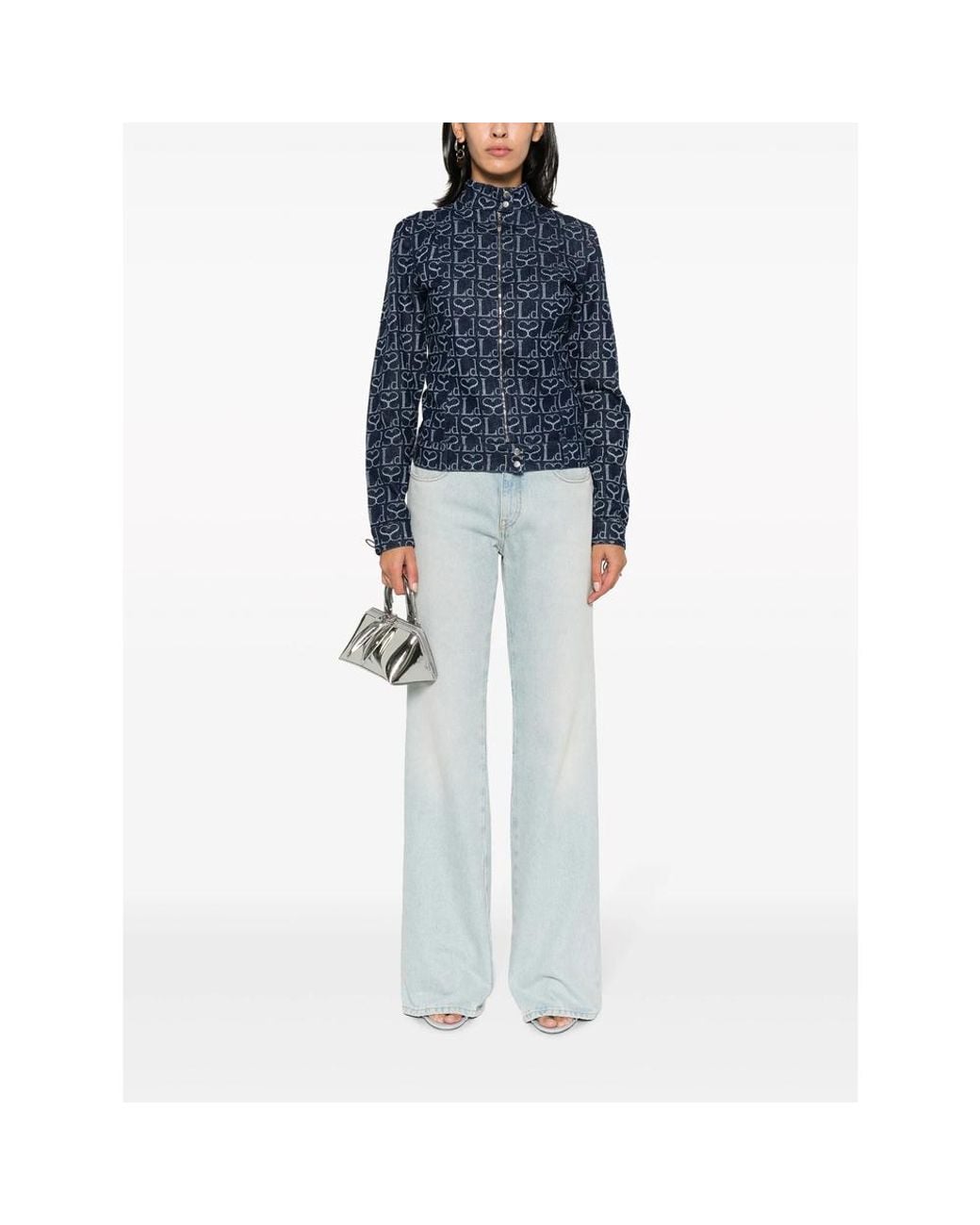 Ludovic de Saint Sernin Blue Biker Jacket