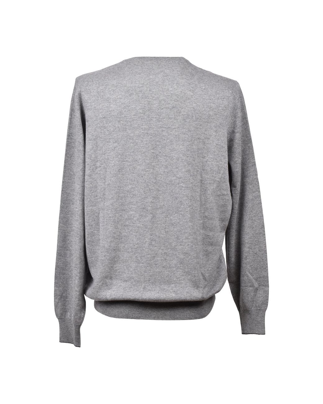 Brunello Cucinelli Gray Cashmere Vneck Sweater for men