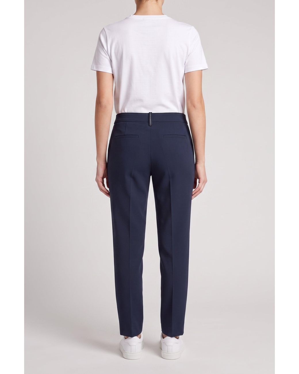 Brunello Cucinelli Blue Dark Cotton Trousers