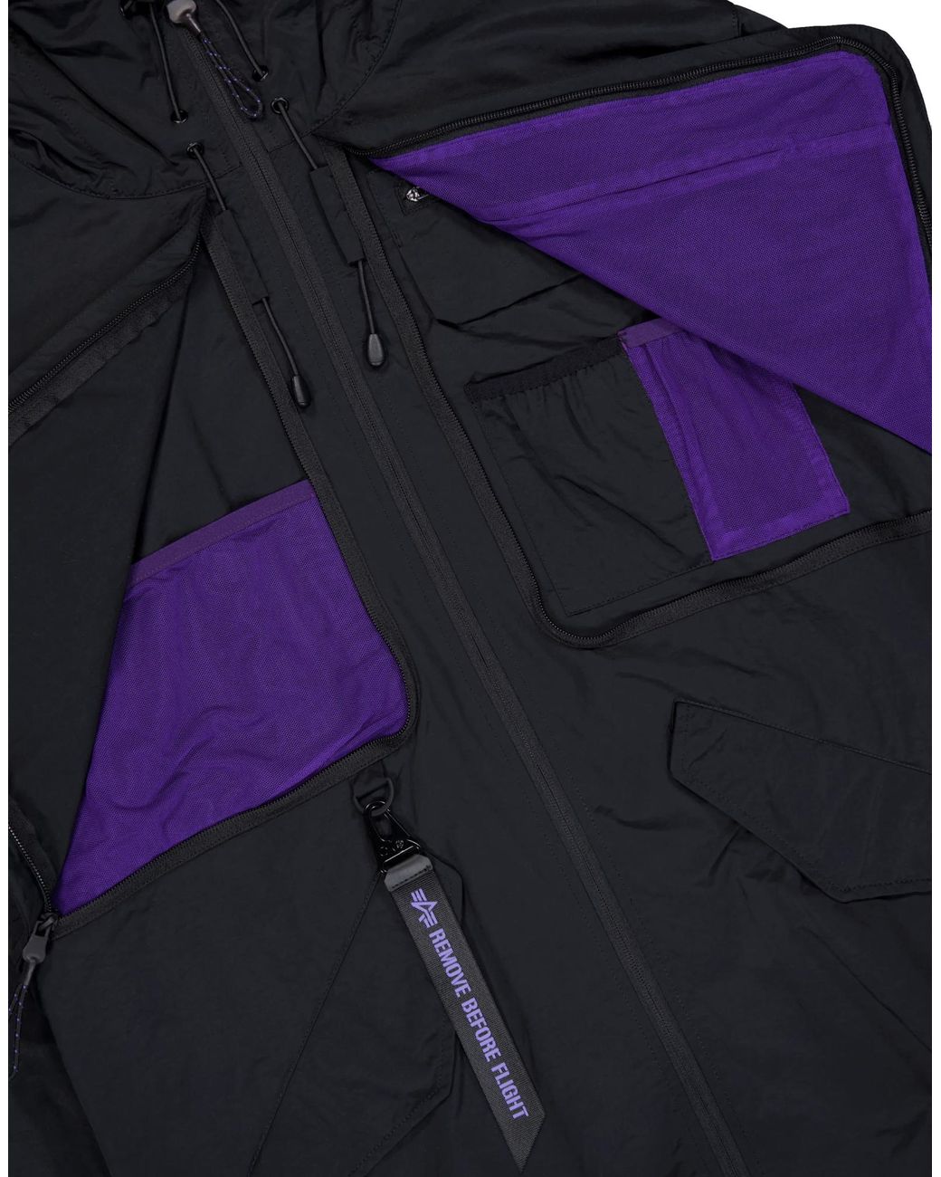 Alpha Industries Black Utility Uv Fishtail Jacket Clothing Coats for men