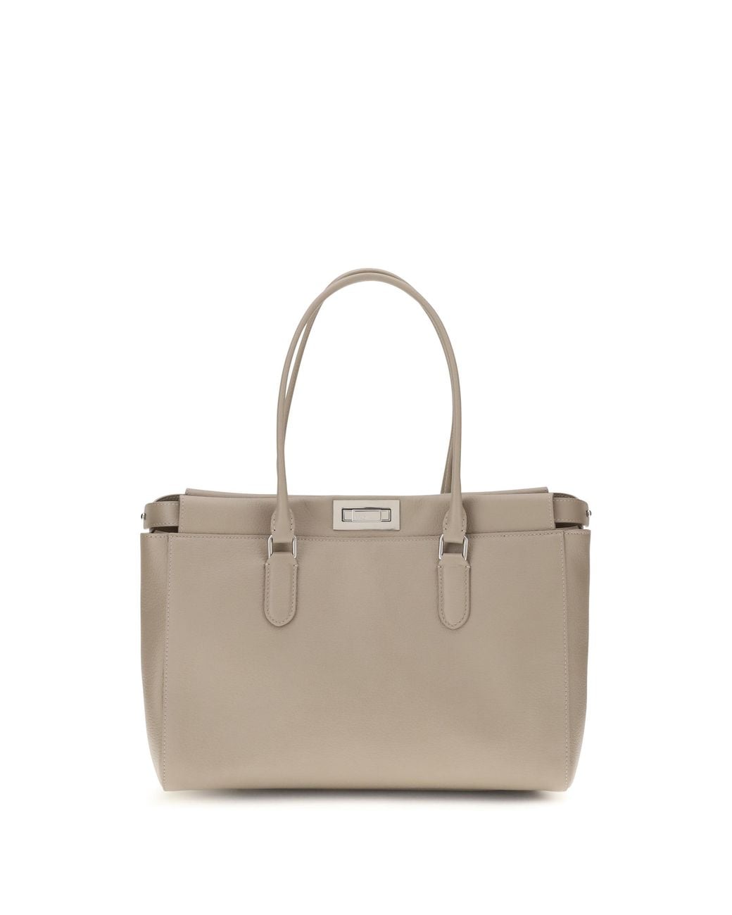 Fendi Natural Tote Bag Peekaboo Calf Leather