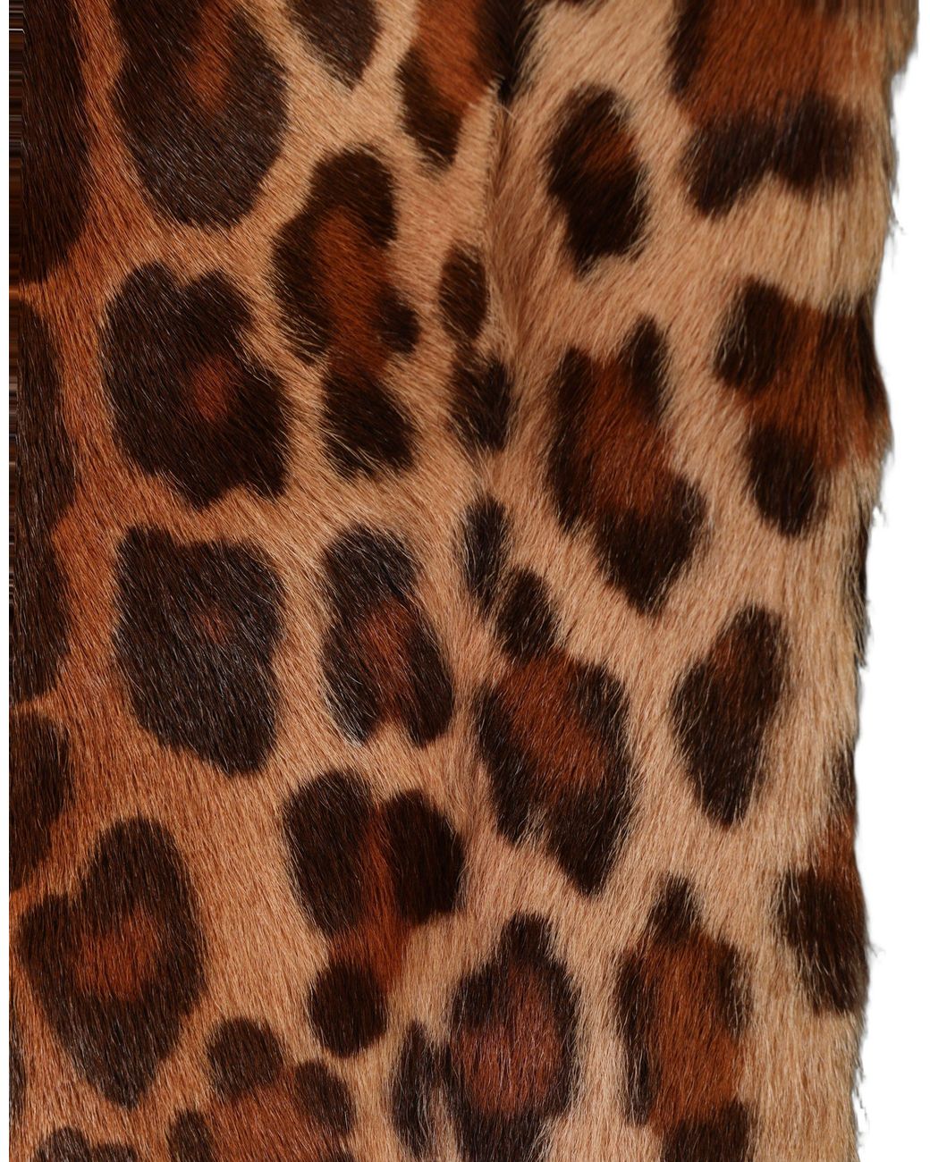 Dolce & Gabbana Brown Leopard Printed Goat Hair Shawl Scarf