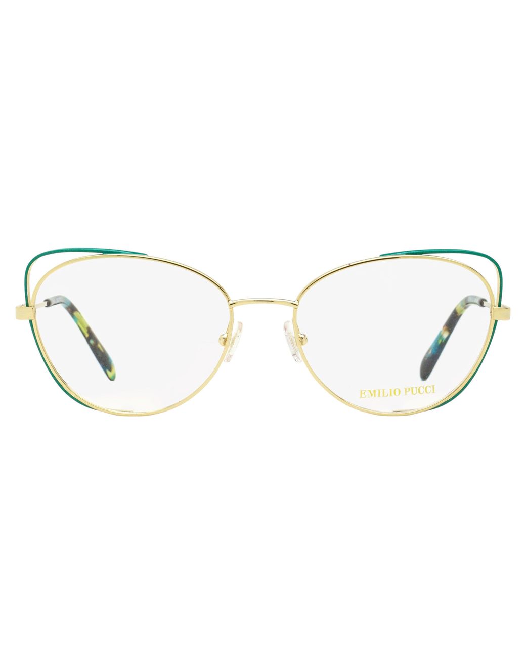 Emilio Pucci Black Pucci Floating Oval Eyeglasses Ep5141 032- 54Mm Metal/Plastic (Acetate)