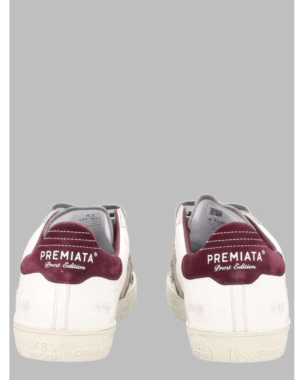Premiata Metallic Sneakers Steven Calf Leather for men