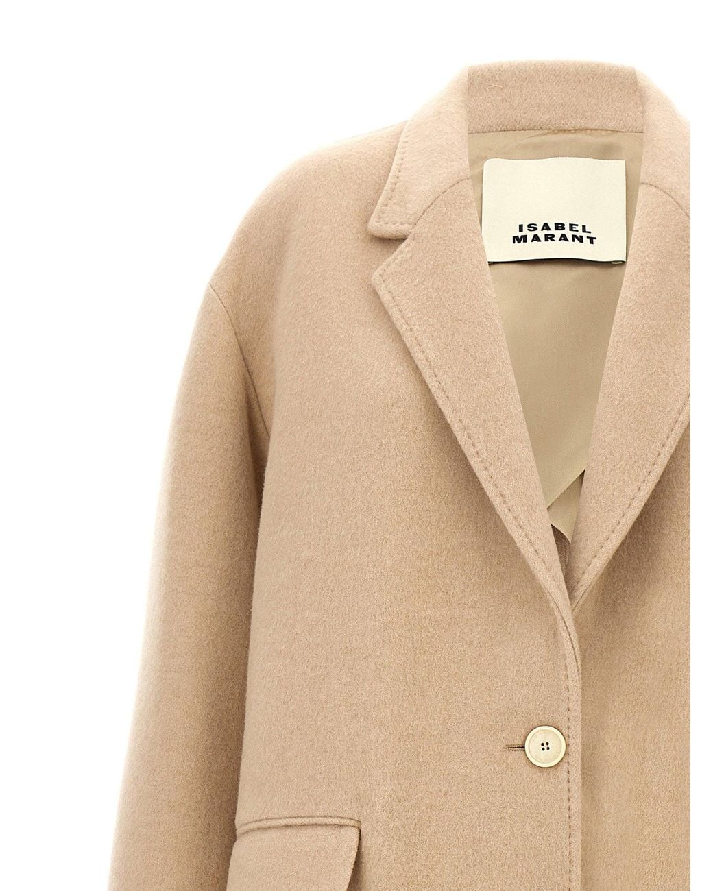 Isabel Marant Efezia Coat in Natural | Lyst