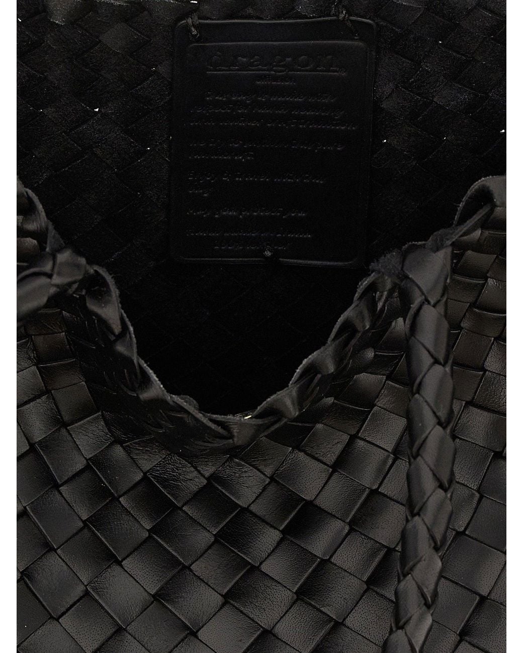 Dragon Diffusion Black Santa Croce Big Shoulder Bag