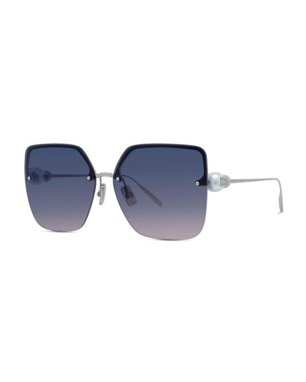 Givenchy Blue Sunglasses Butterfly Rimless, Shiny Frame And Gradient Lens Gv40110U16Z