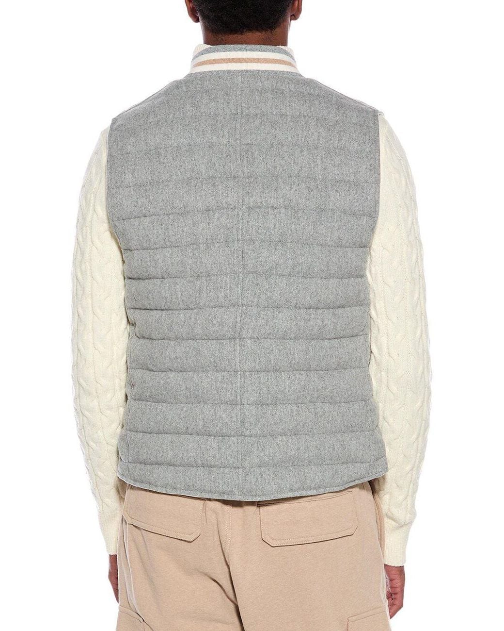 Brunello Cucinelli Natural Light Quilted Jacket Clothing for men