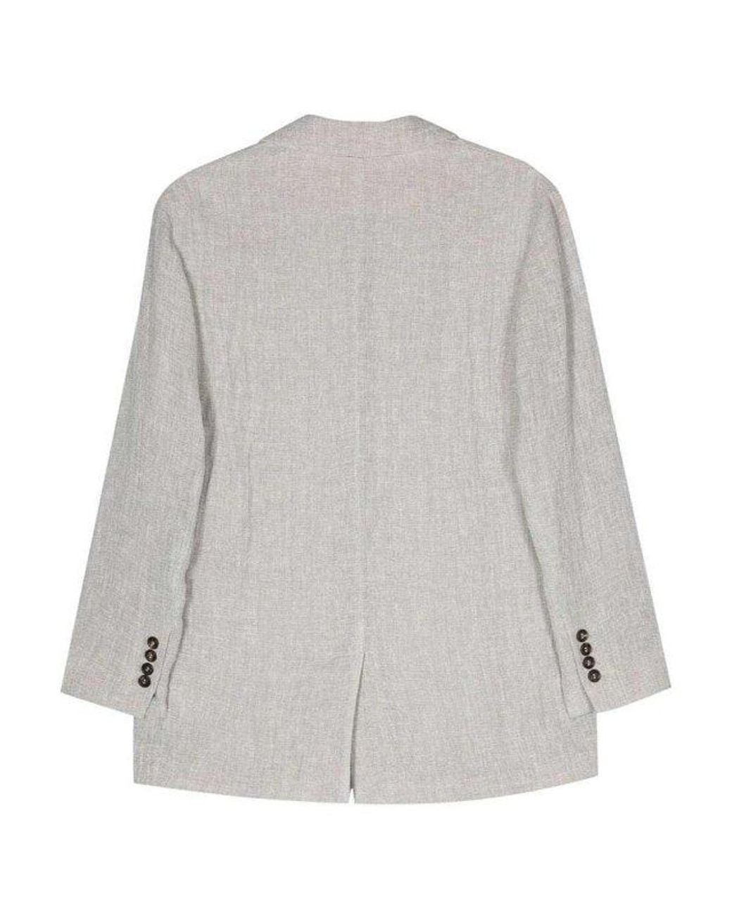 Brunello Cucinelli Gray Light Linen Blazer