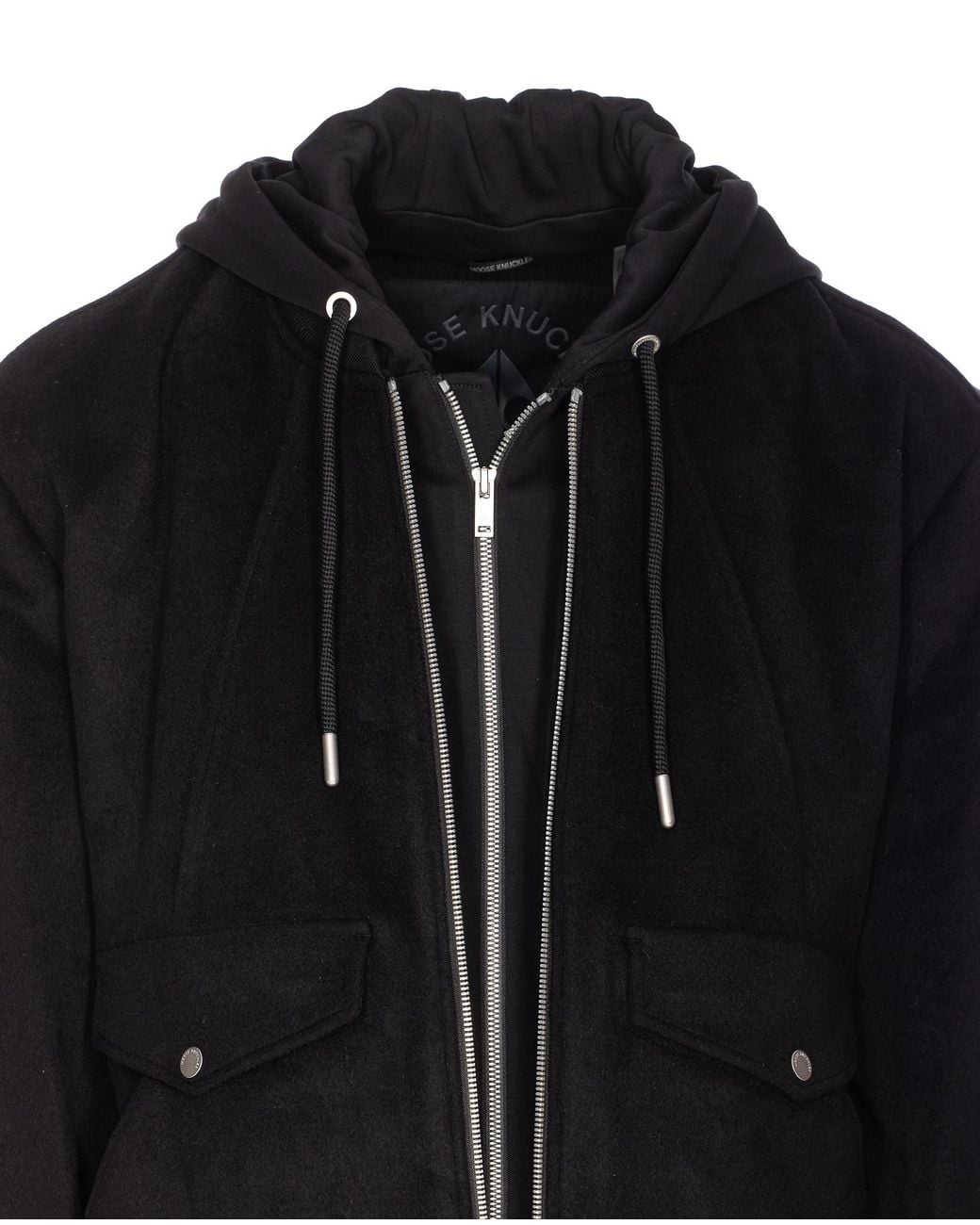 Moose Knuckles Black Jackets Wool for men