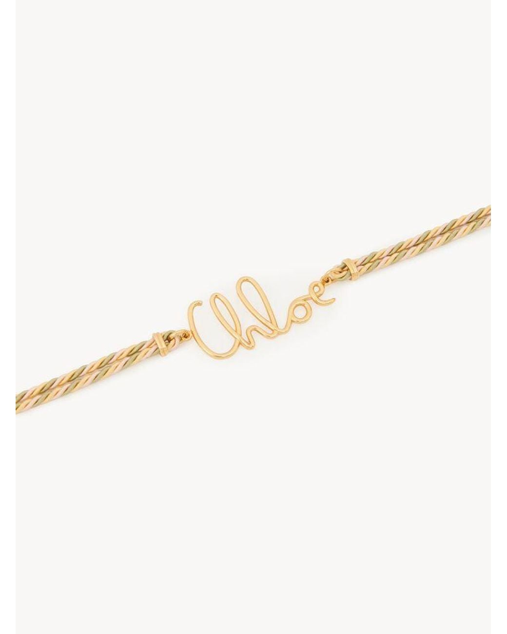 Chloé Metallic Chloé Logo Nameplate Bracelet