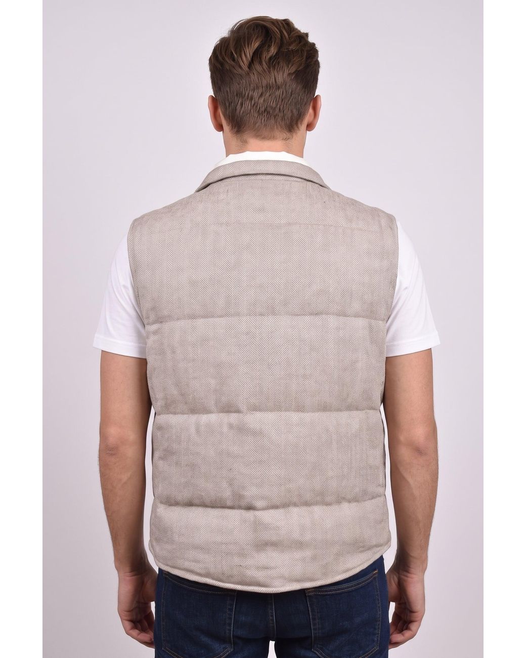 Brunello Cucinelli Gray Light Wool Blend Vest for men