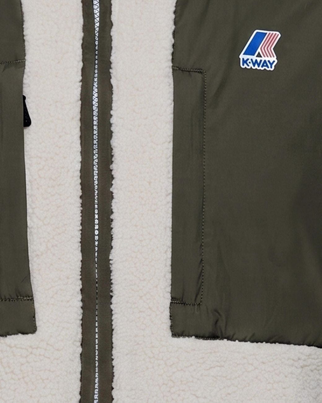 K-Way Green Sherpa Jacket Samson 4.0 Recycled Nylon for men