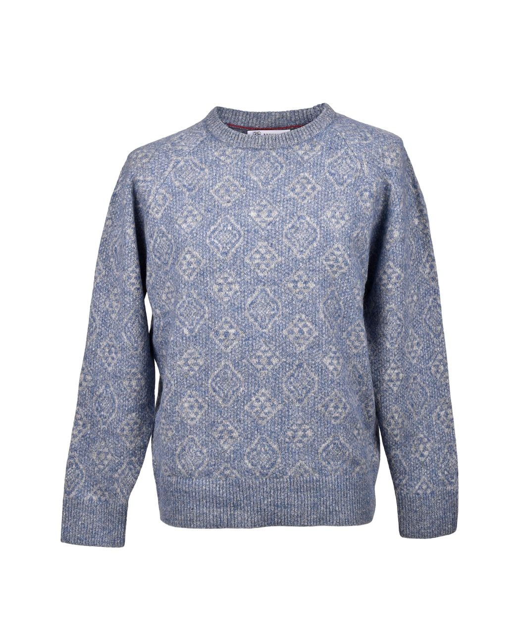 Brunello Cucinelli Blue Light Wool Sweater for men