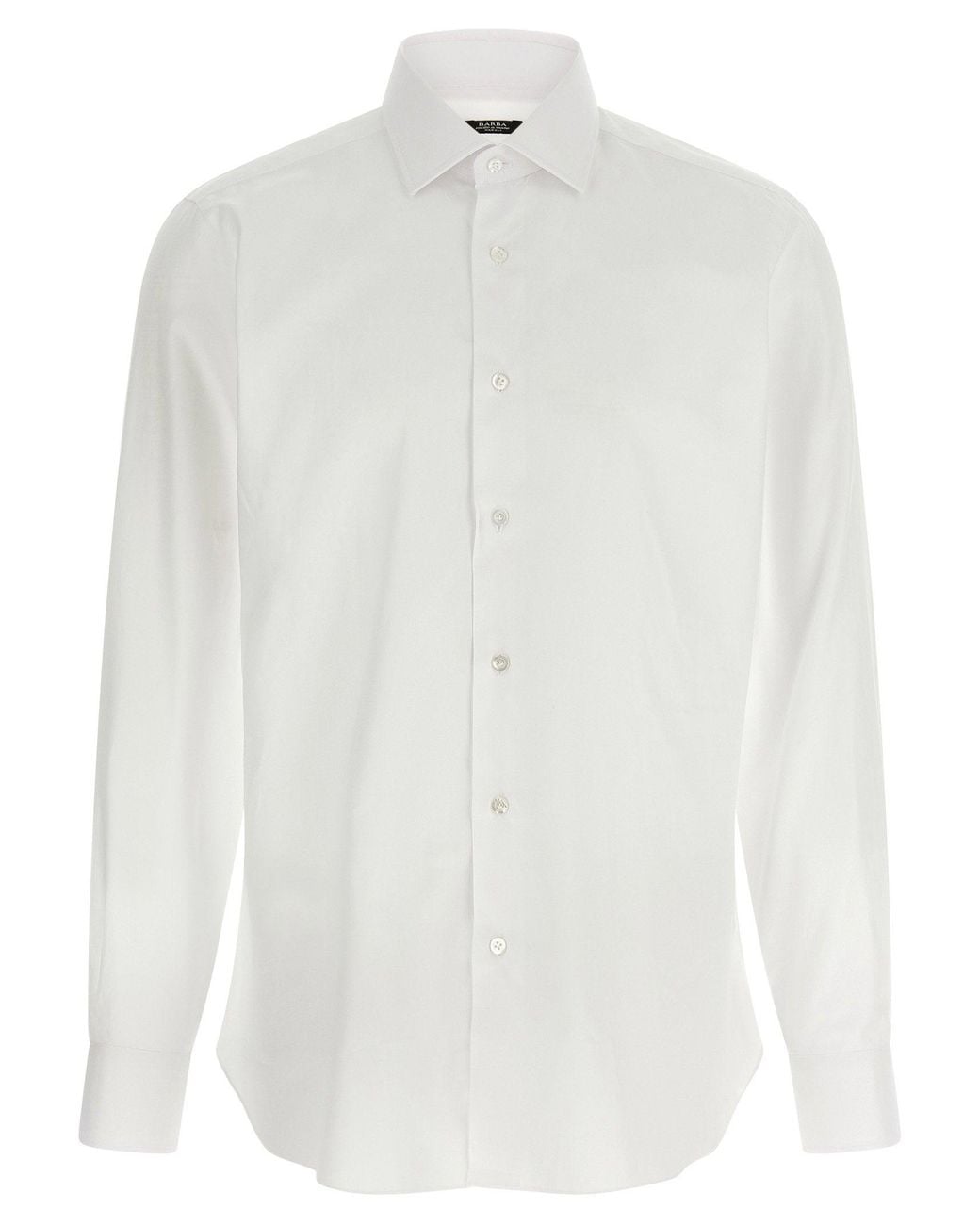 Barba Napoli White Hand-Stitched Cotton Shirt for men