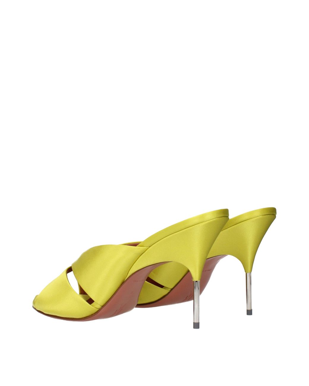AMINA MUADDI Yellow Samantha Sandals/Lime Satin