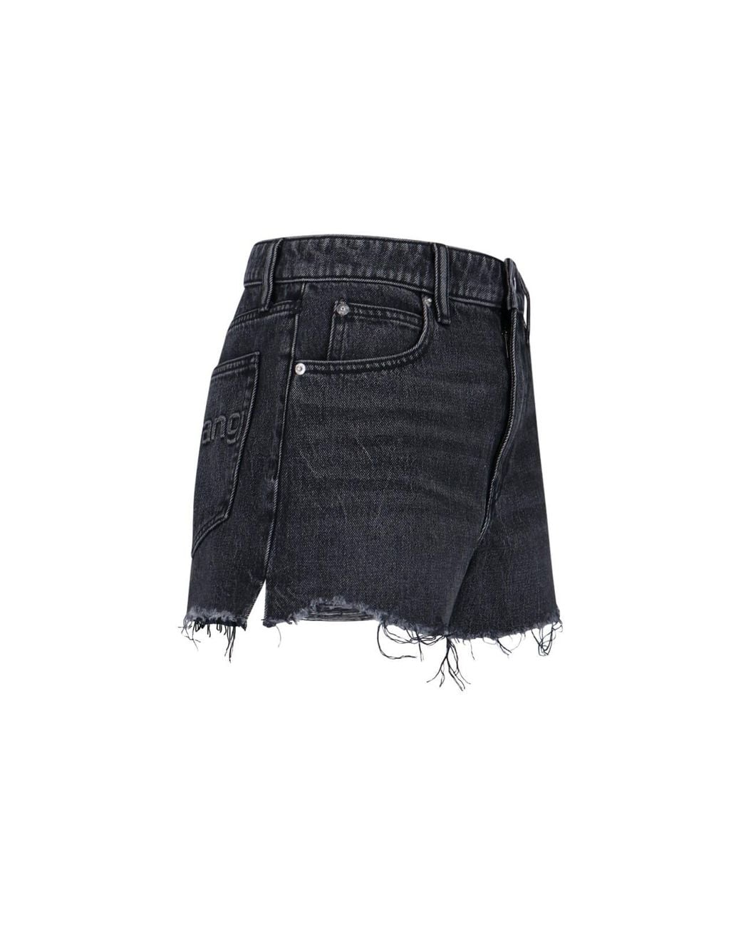 Alexander Wang Blue Bite Denim Shorts