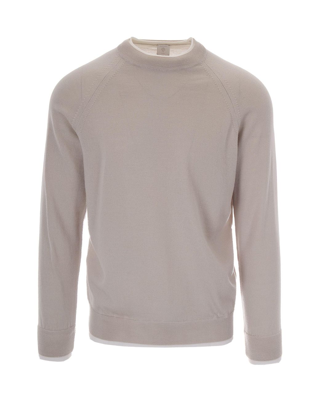 Eleventy Gray Lightweight Knit Sweater With Crew Neckline for men