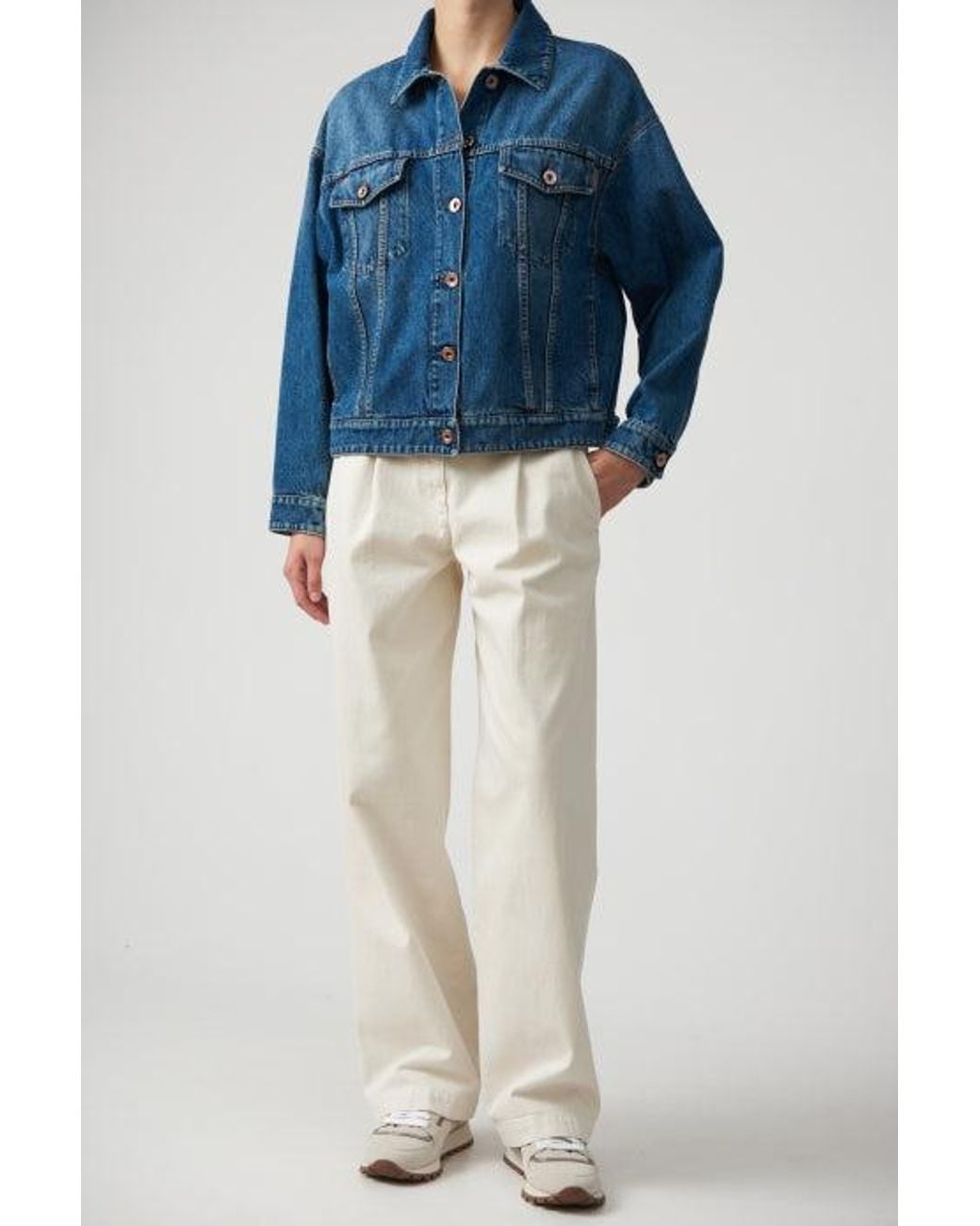 Brunello Cucinelli Blue Deep Denim Jacket Clothing