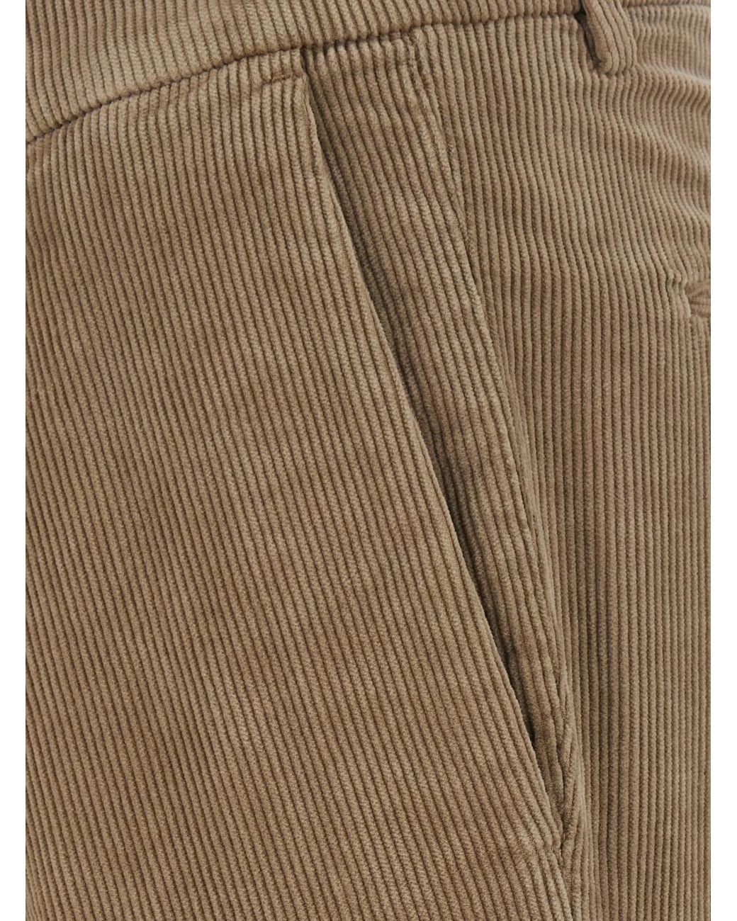 Michael Coal Natural Trousers Tech Fabric Cotton for men