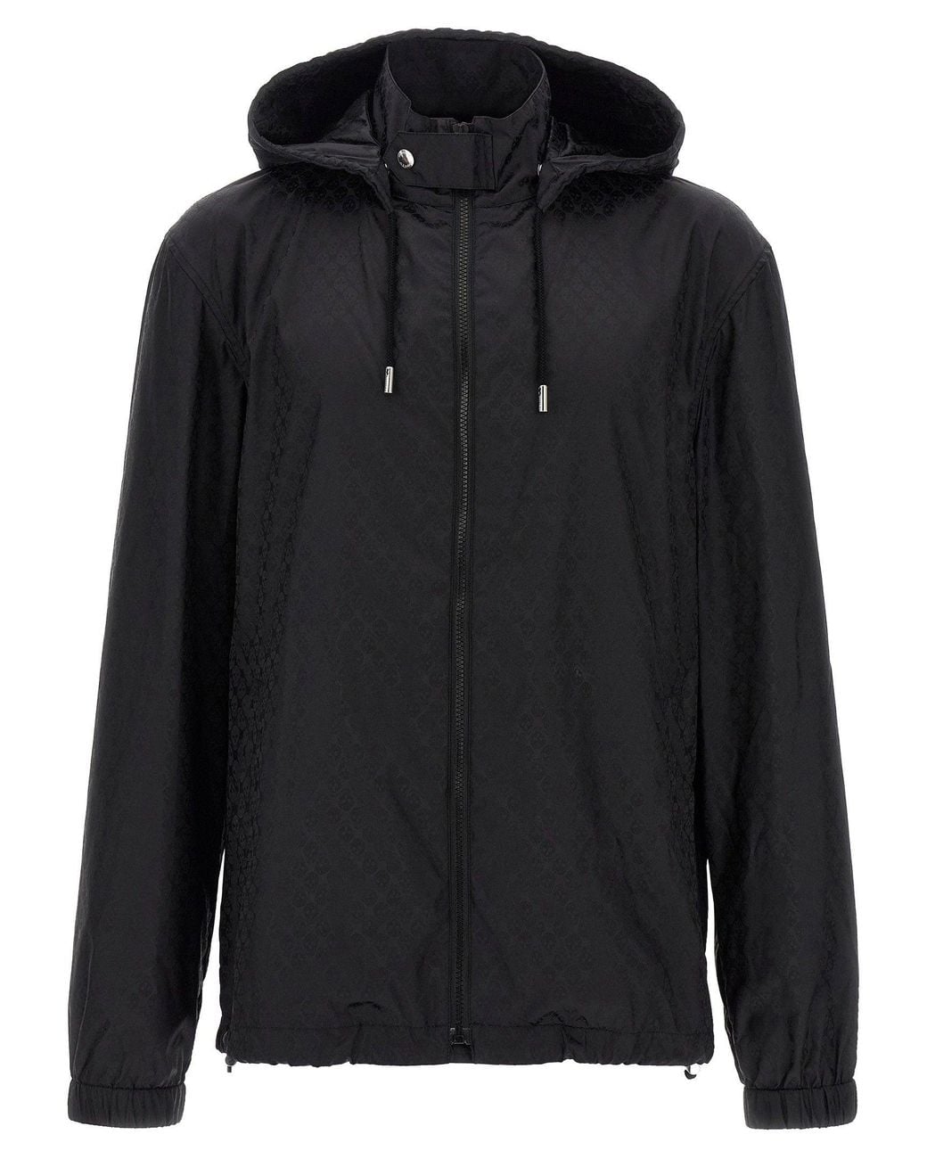 McQueen Black Skull Jacquard Nylon Jacket