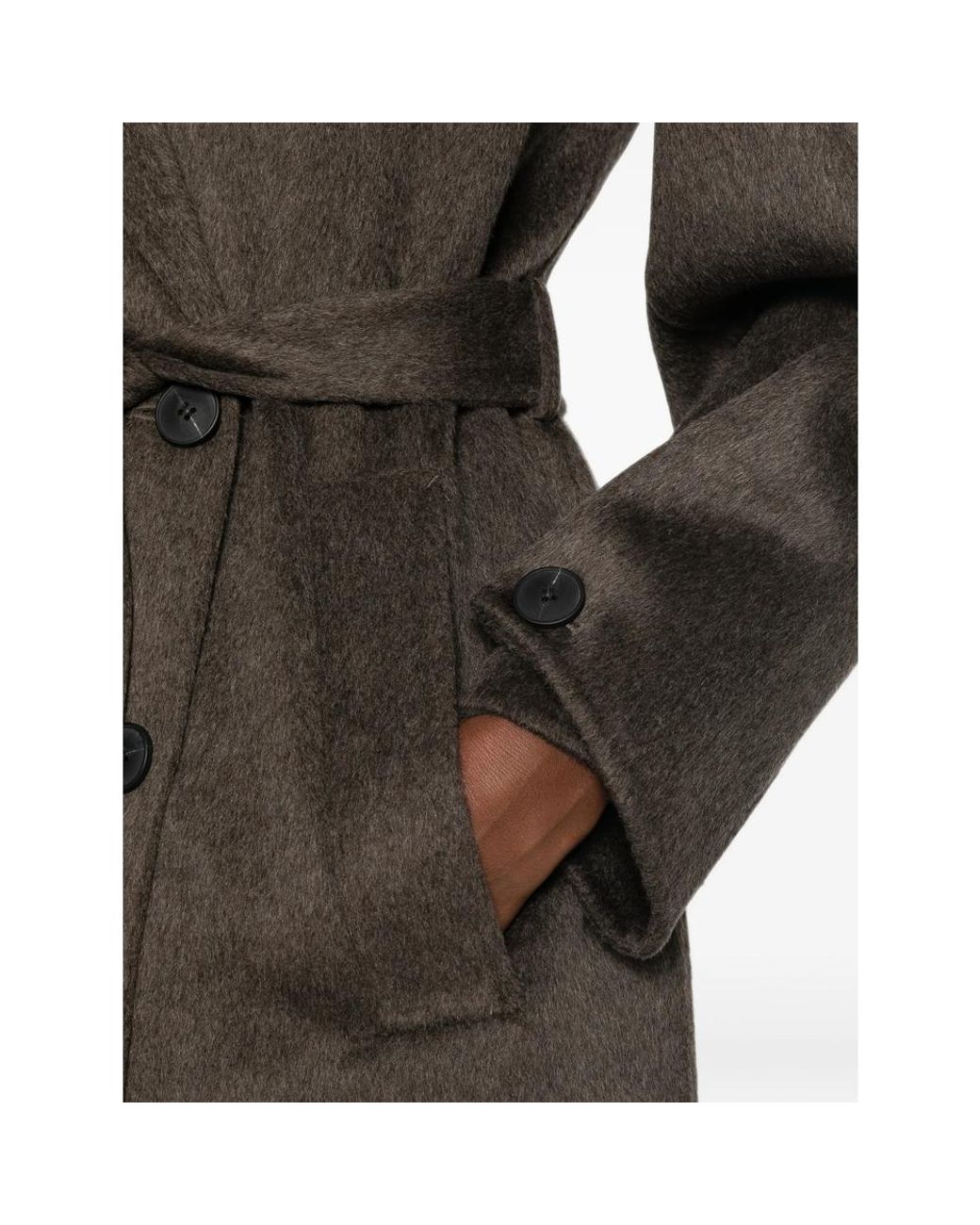 The Dynamis Studio Brown Double-Breasted Belted Coat