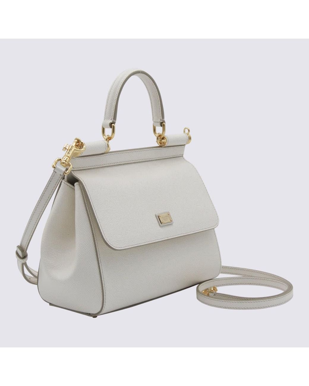 Dolce & Gabbana White Sicily Large Handbag