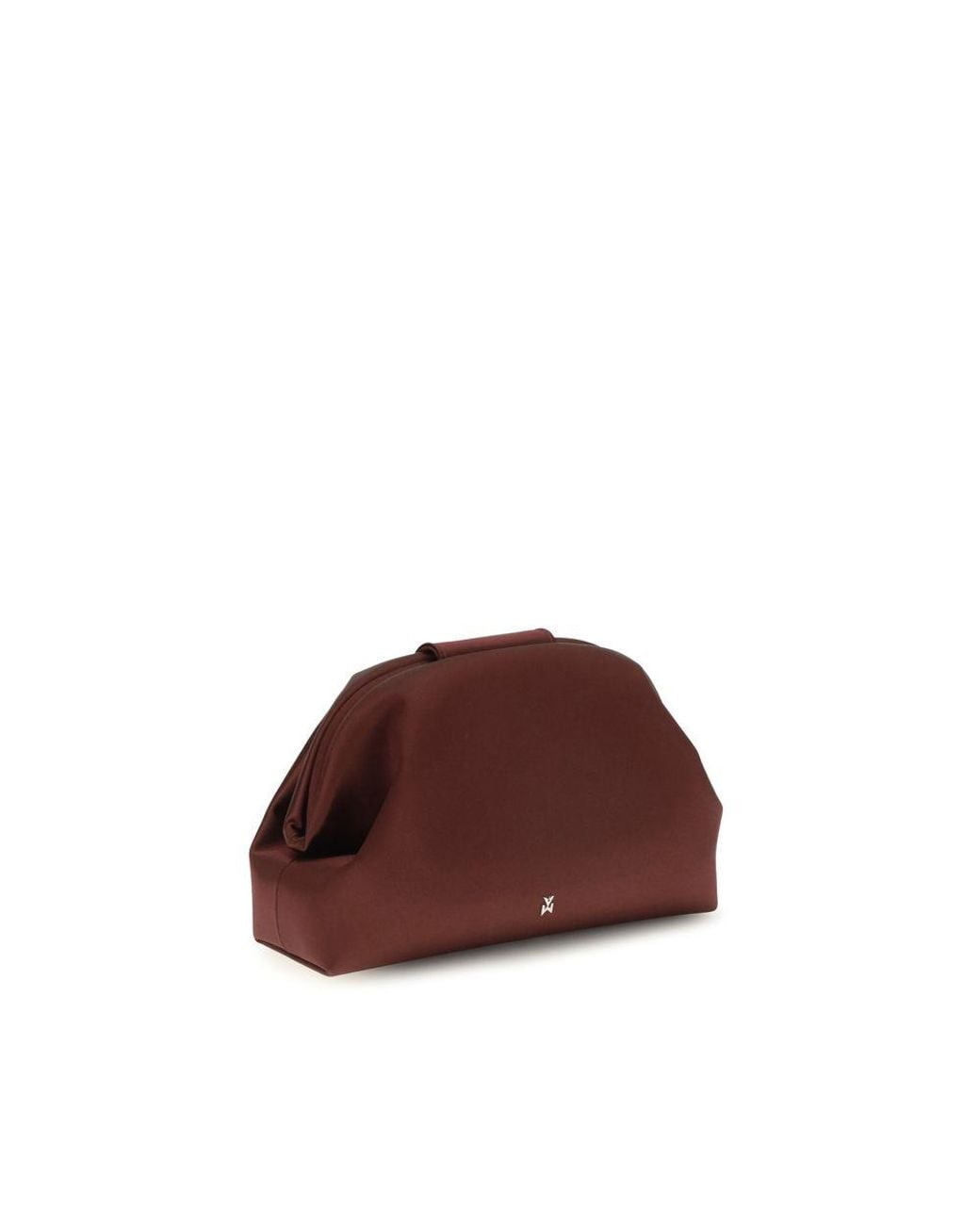 AMINA MUADDI Brown Satin Shoulder Bag