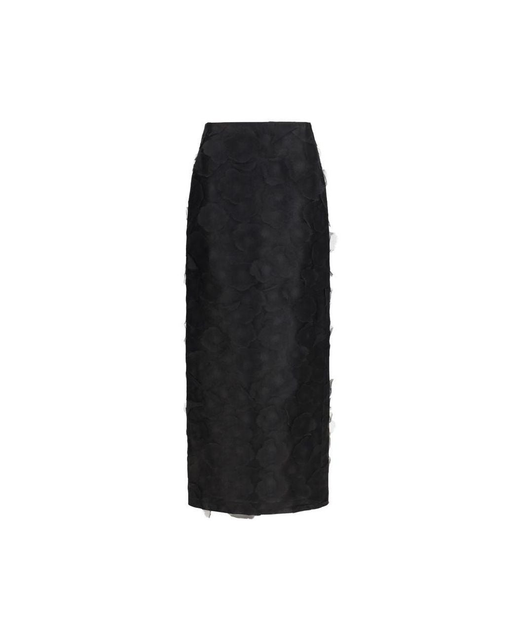 Max Mara Black Silk Long Skirt