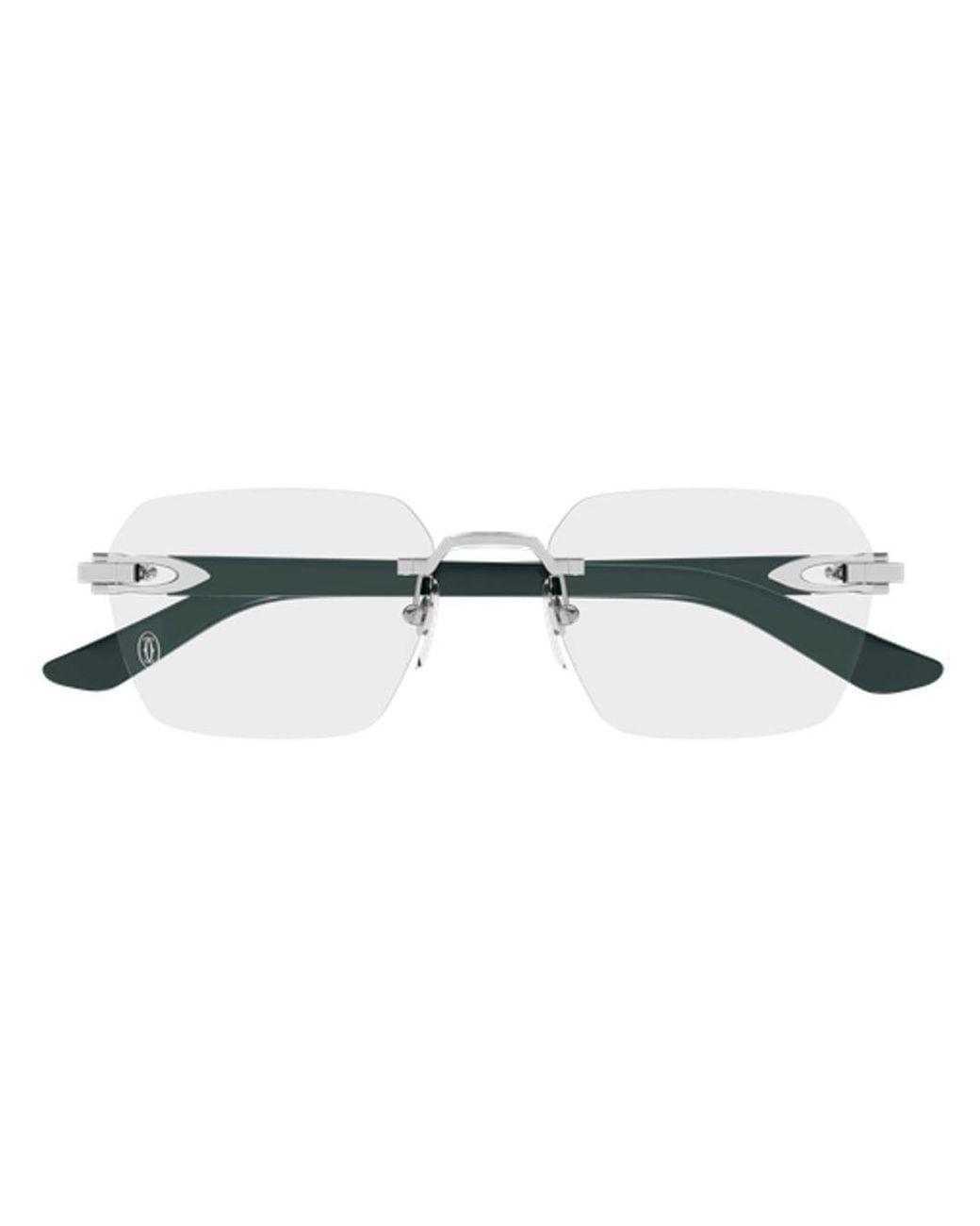 Cartier Blue Cartier Eyewear Ct0623O003 Rimless Sunglasses for men
