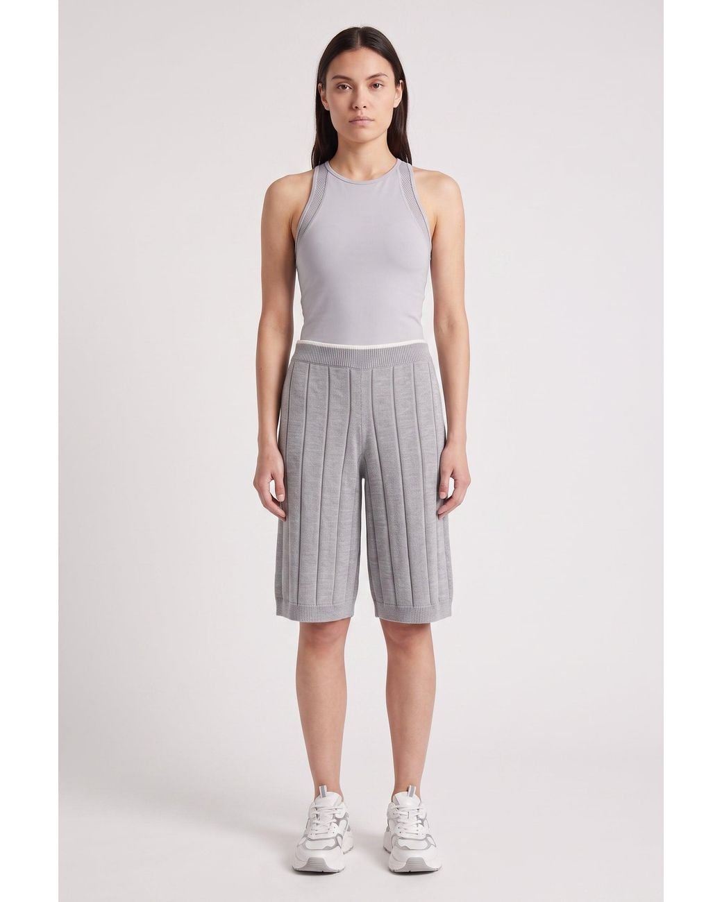 Brunello Cucinelli Multicolor Light Ribbed Cotton Shorts