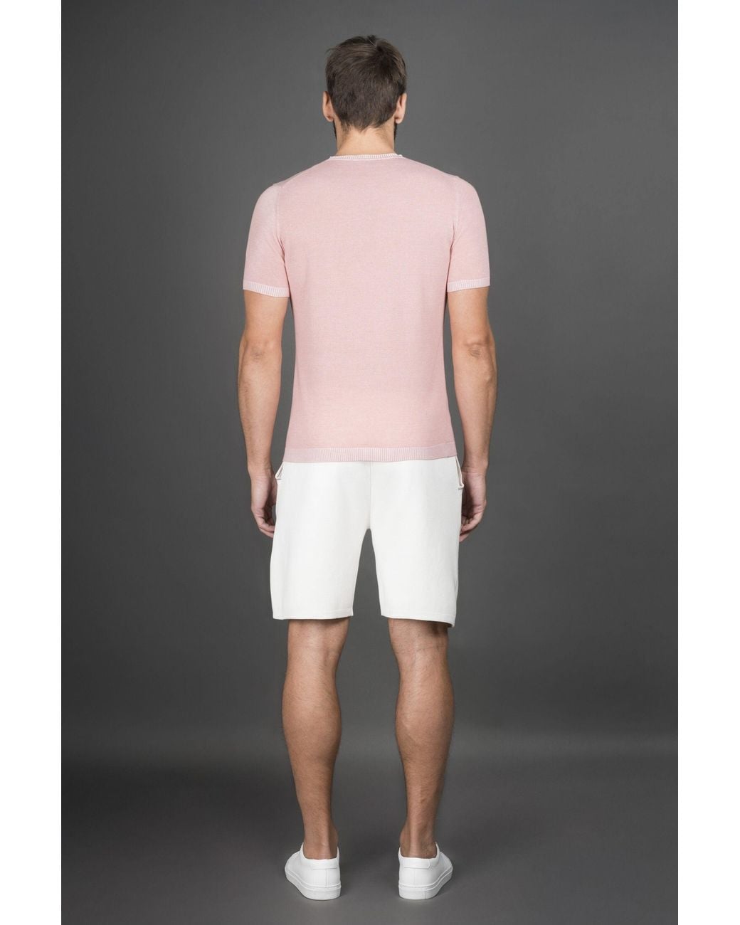 Moorer Black Light Short Sleeve Sweater for men