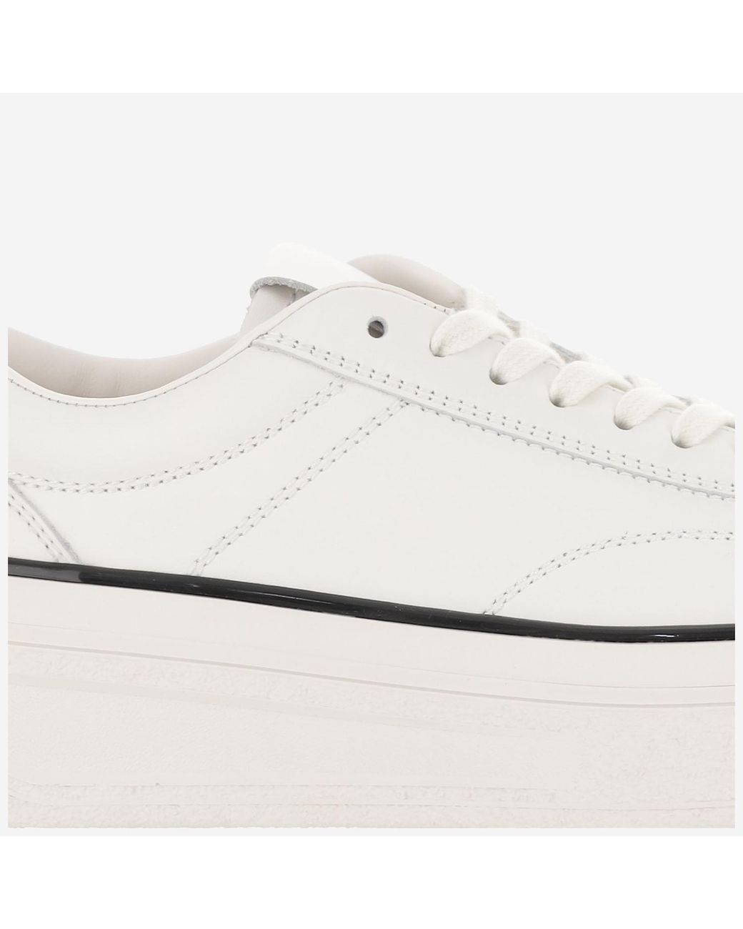 Jil Sander White Sneakers Calfskin Trainers