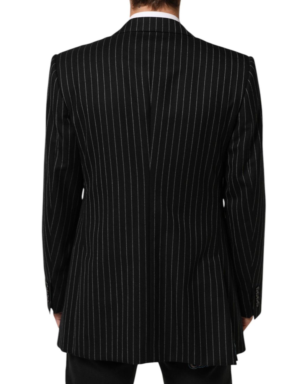 Dolce & Gabbana Black Stripes 2 Buttons Suit Jacket Blazer Pl+Wo for men
