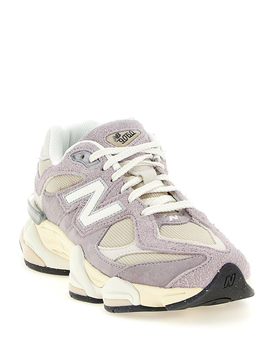 New Balance White Suede & Mesh Sneakers