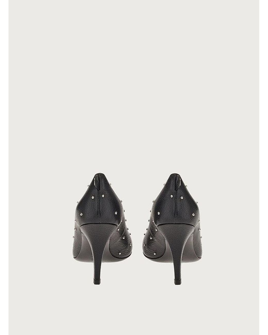 Ferragamo Black Plain Pump