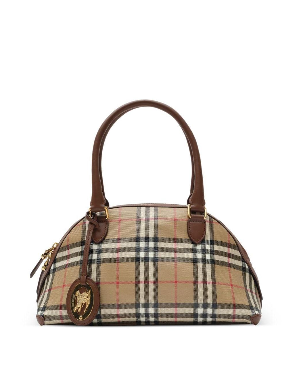 Burberry Metallic Nova Check Canvas Shoulder Bag