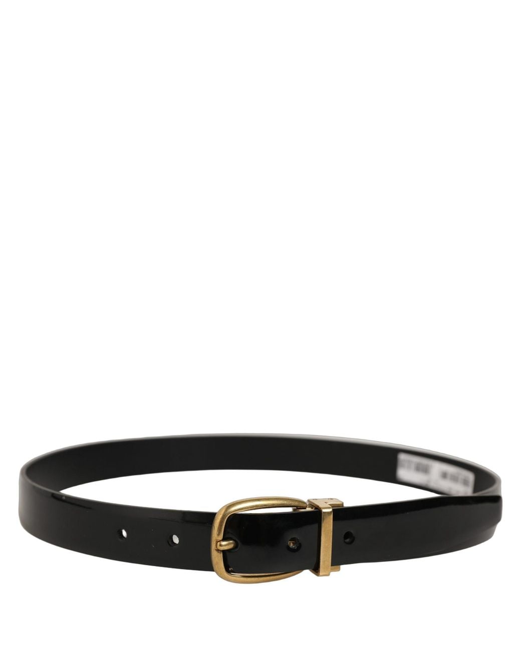 Dolce & Gabbana Black Classic Leather Tone Buckle Belt for men