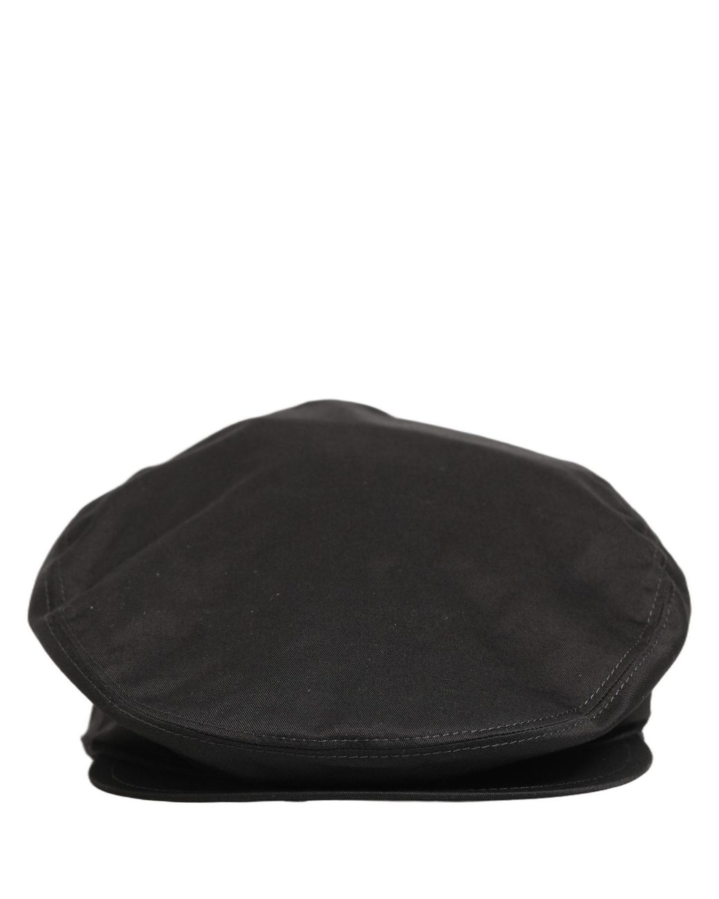 Dolce & Gabbana Black Cotton Stretch Newsboy Cloth Capello Hat Nylon Elastane for men