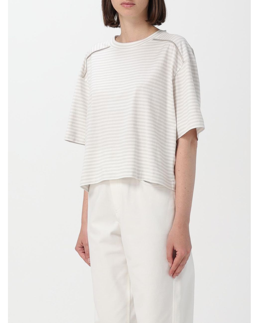 Brunello Cucinelli White Light Boxy Shirt