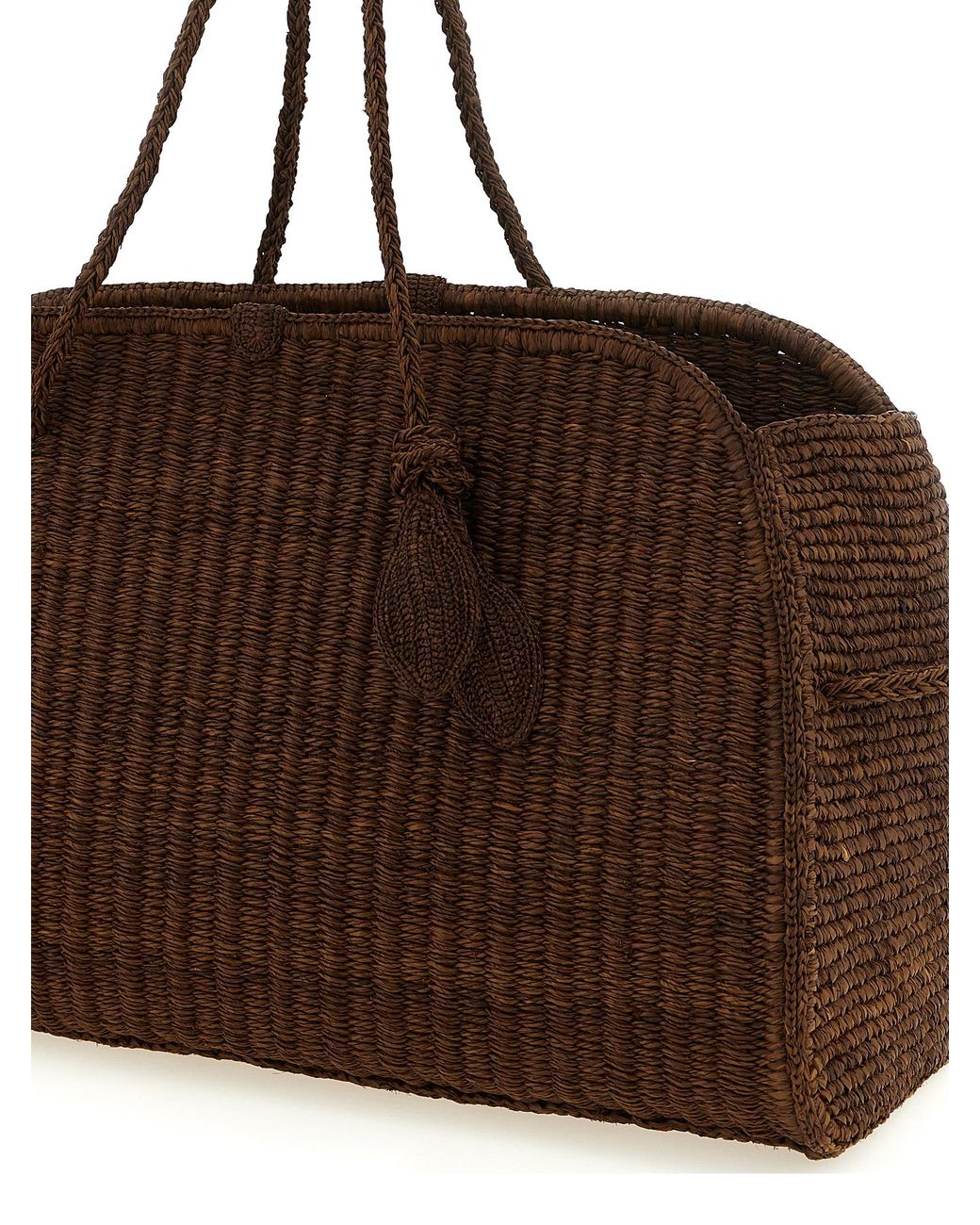 Jacquemus Brown Raffia Tote Bag